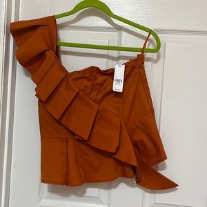 Ruffles one shoulder blouse